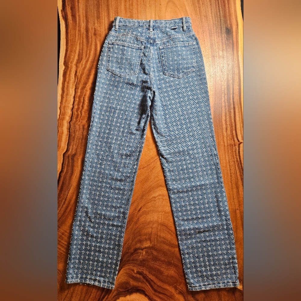 Pacsun Medium Blue Distressed 90s Boyfriend Jeans Women's Size 27 - Picture 7 of 14